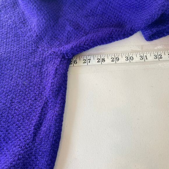Vintage Peruvian Connection Purple Knit Sweater 100% Alpaca Hand Made in Peru XL - Picture 6 of 8